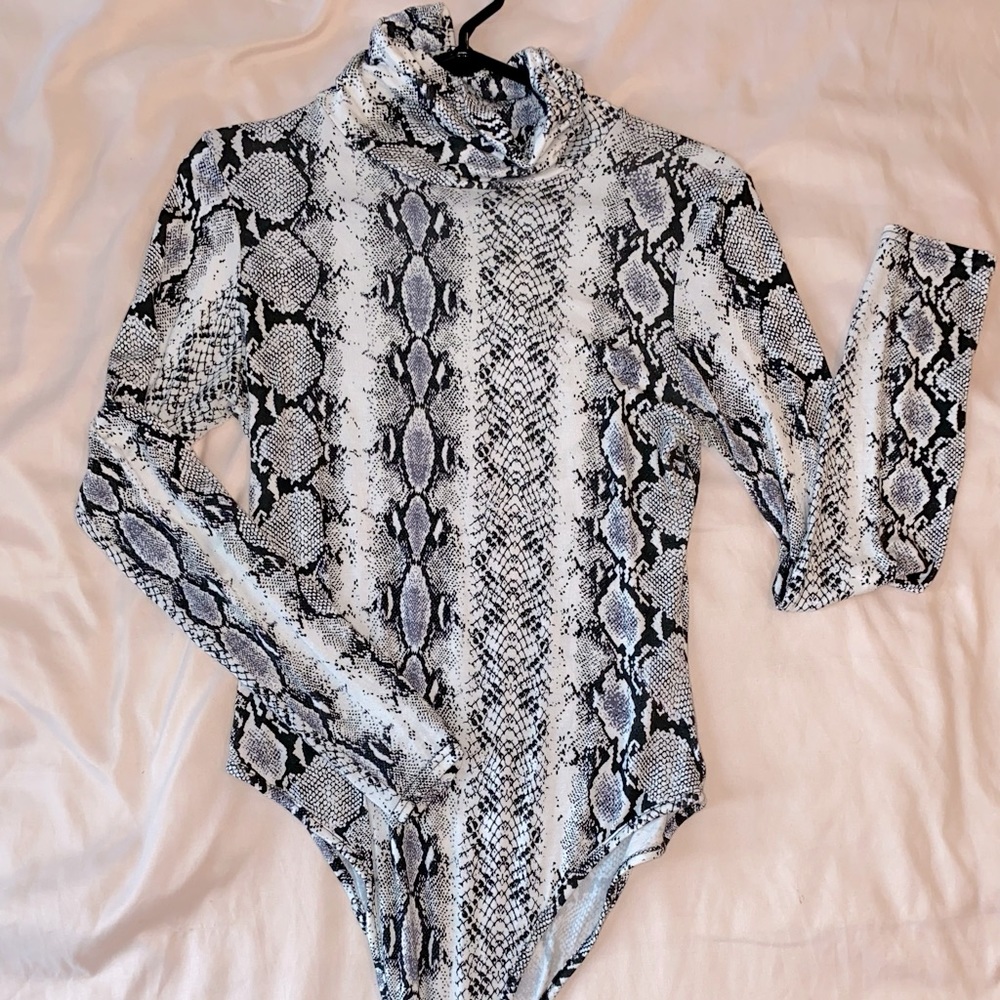 Snake print body suit